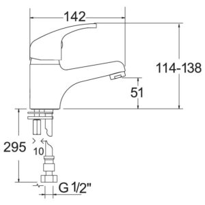 Alternative view of Deva Adore Basin Mixer Tap