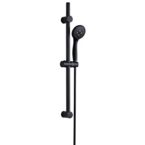 Contemporary Collection Black Shower Riser Rail Kit