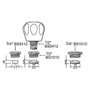 Alternative view of Deva Universal Acrylic Handle Tap Conversion Kit